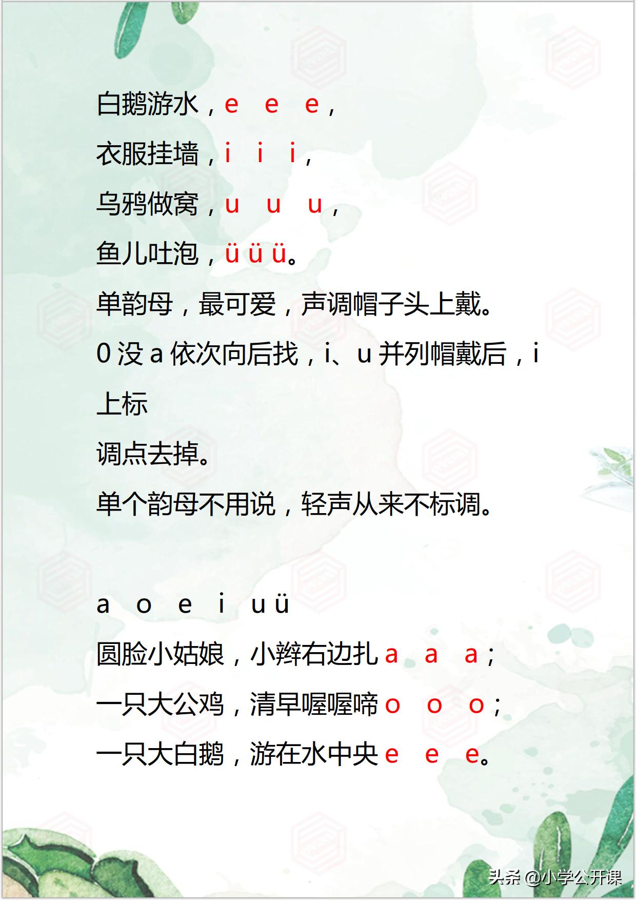 最简单最好学拼音顺口溜三天学会,学习汉语拼音的顺口溜