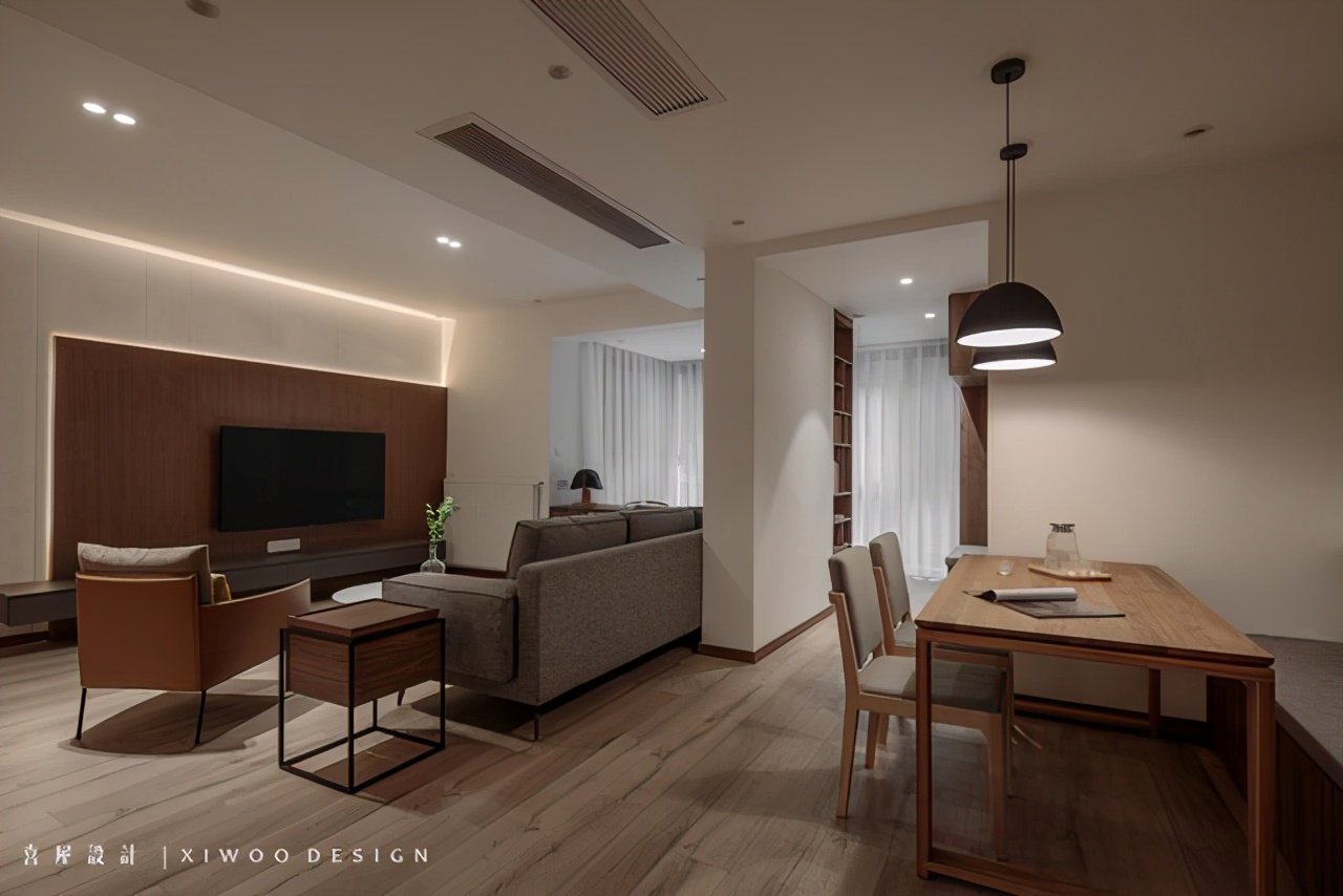 胡桃木简约搭配清新自然返璞归真,一进去就让人舒适的家