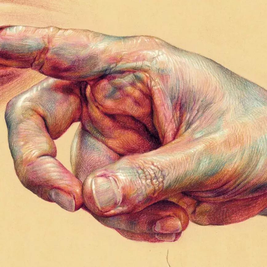 人体彩铅,人体五官彩铅