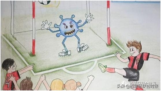 加迪斯12岁男孩绘画作品展示战疫将贴满全国公交