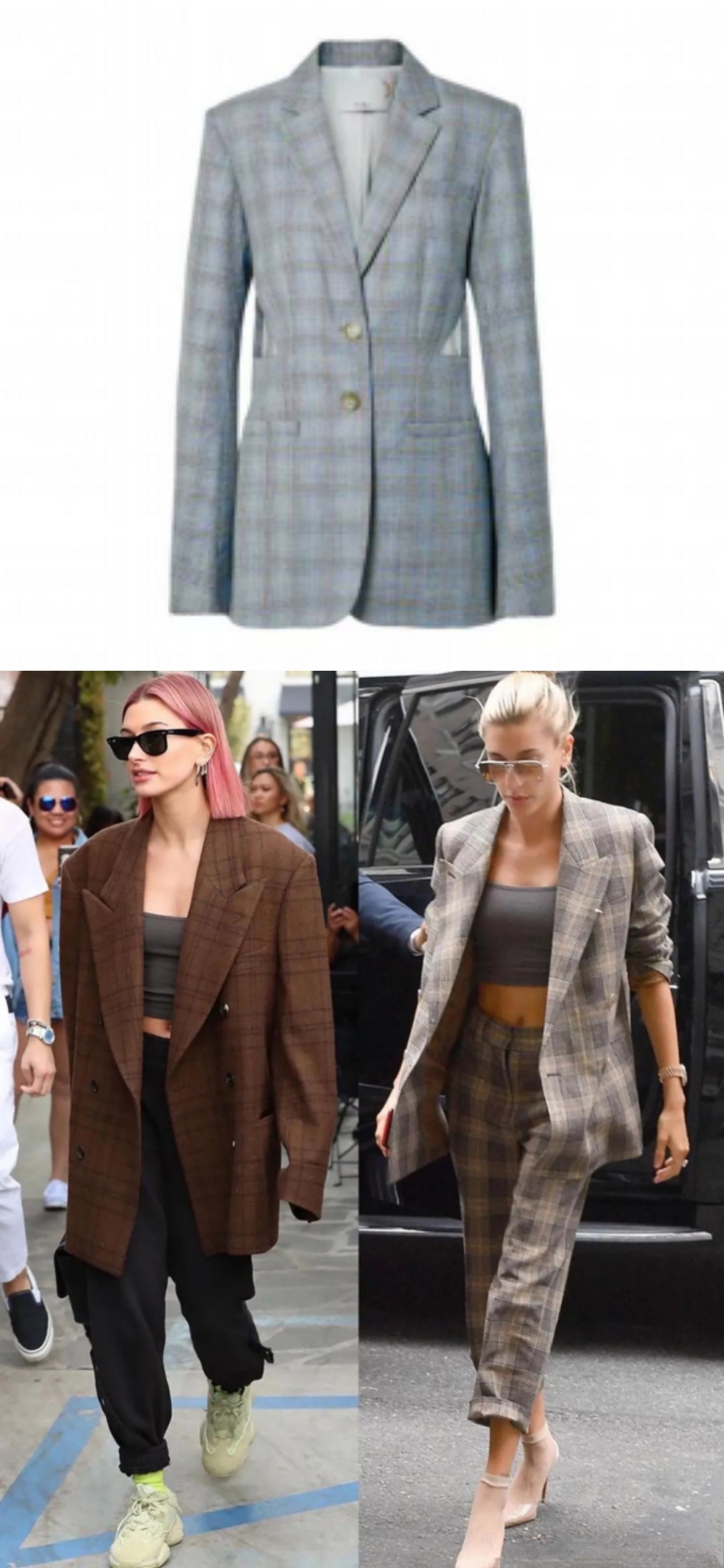 格纹元素西装搭配图,春天格纹西装搭配大全