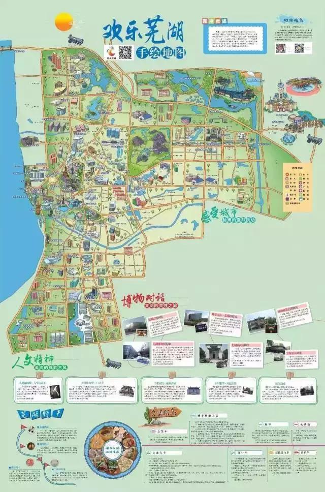 手绘芜湖图,芜湖市手绘地图