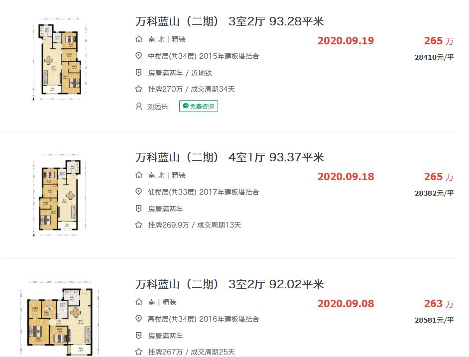 合肥万科蓝山二手房降价,万科蓝山二手房出售155平米