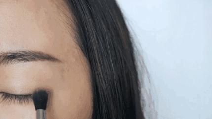 落日眼妆教程内双,大秋天眼妆