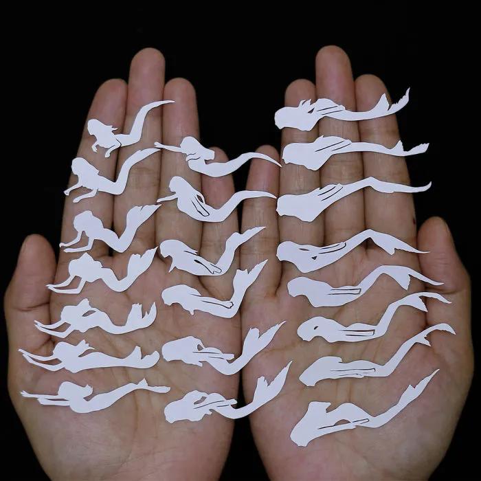 手掌画创意剪纸,手掌画剪纸三年级