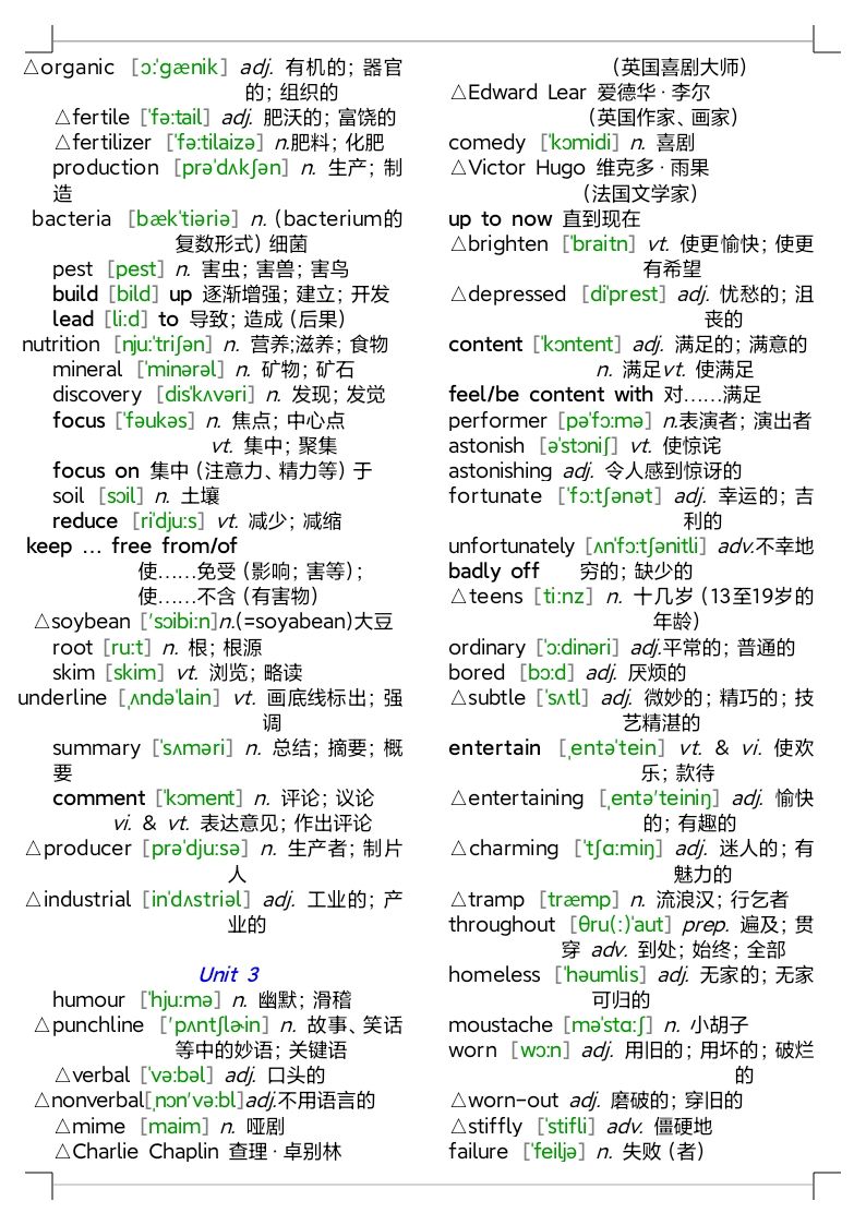 人教版高中英语单词表全部电子版,人教版高中英语单词表