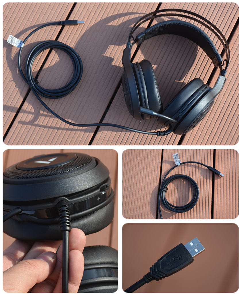 雷柏vh500耳机立体声,雷柏VH650RGB游戏耳机