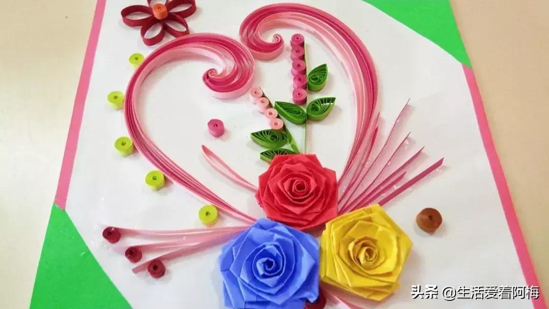 衍纸做教师节贺卡,用衍纸做教师节贺卡纯手工