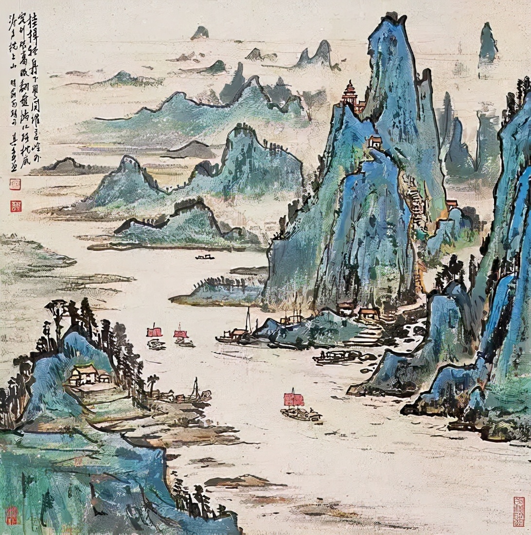 水墨画夜景欣赏,画夜景最好的中国画