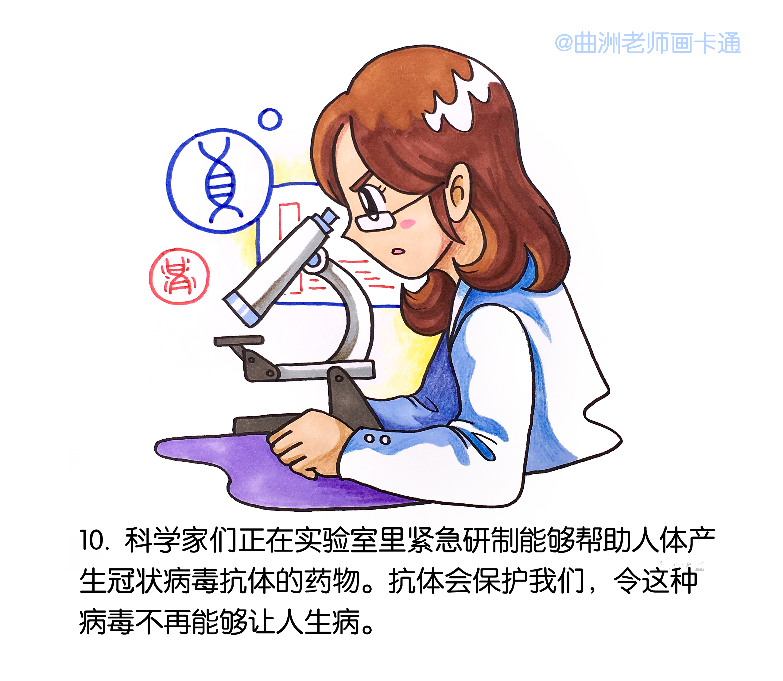 新型冠状病毒儿童绘本简单漫画,跟孩子一起做立体书冠状病毒绘本