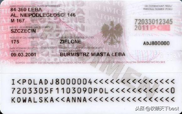 各个国家的身份证是什么样的,世界各个国家的身份证