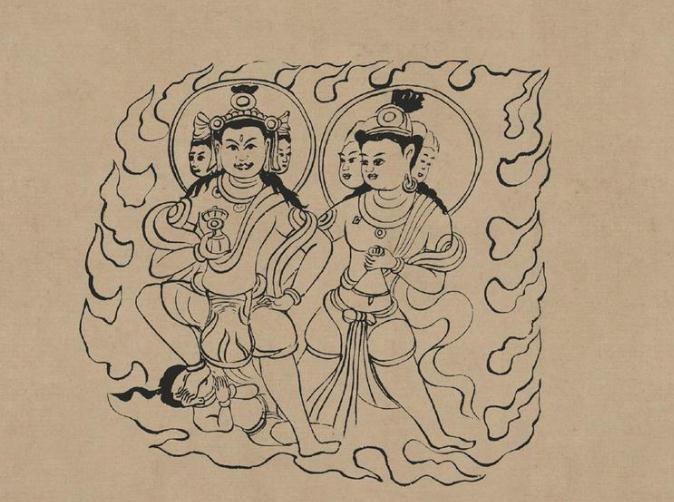 壁画中国传统文化简单点,围墙绘画壁画图案大全