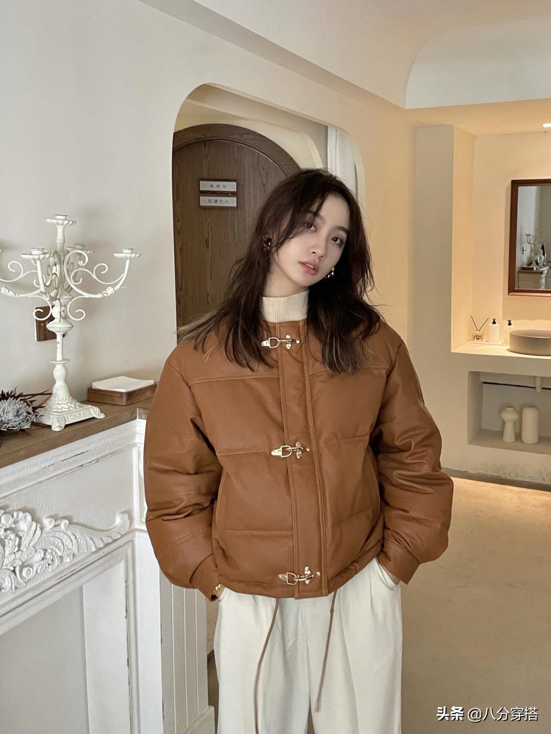 高级羽绒防寒风,冬季复古高级感穿搭羽绒服