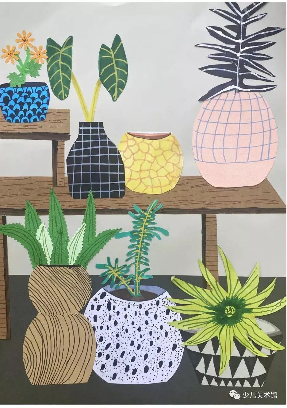 拼贴画创意作品手工小学,拼贴画创意美术教程