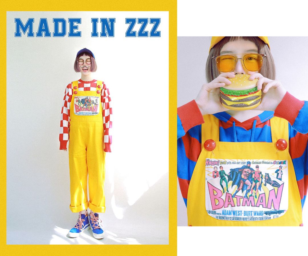 穿上背带裤,校门口保安叔叔都不拦我