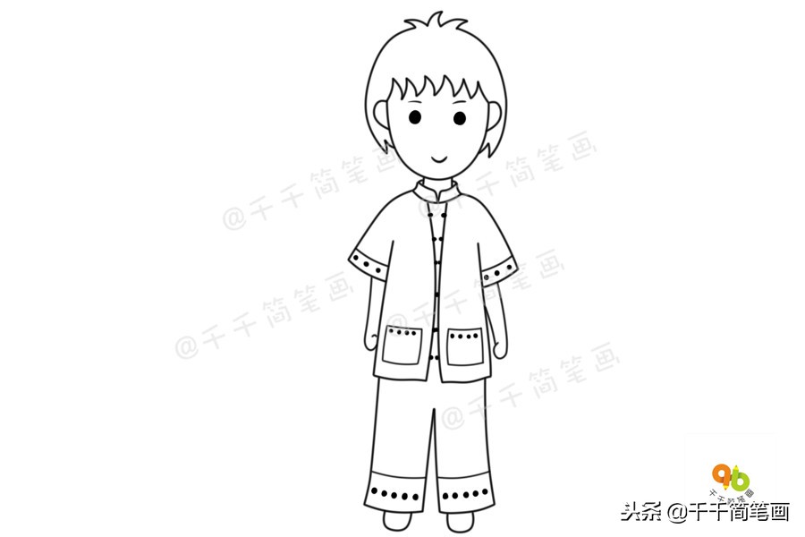 56个民族服装完整版简笔画教程,简笔画入门教学少数民族服饰人物