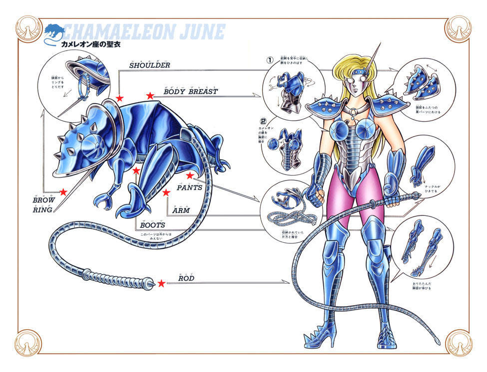 车田正美两种风格圣衣,车田正美初代青铜圣衣