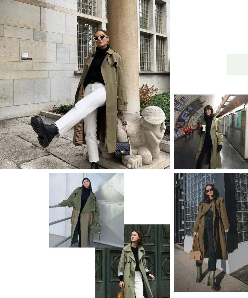 风衣10套穿搭,永不过时的风衣搭配图