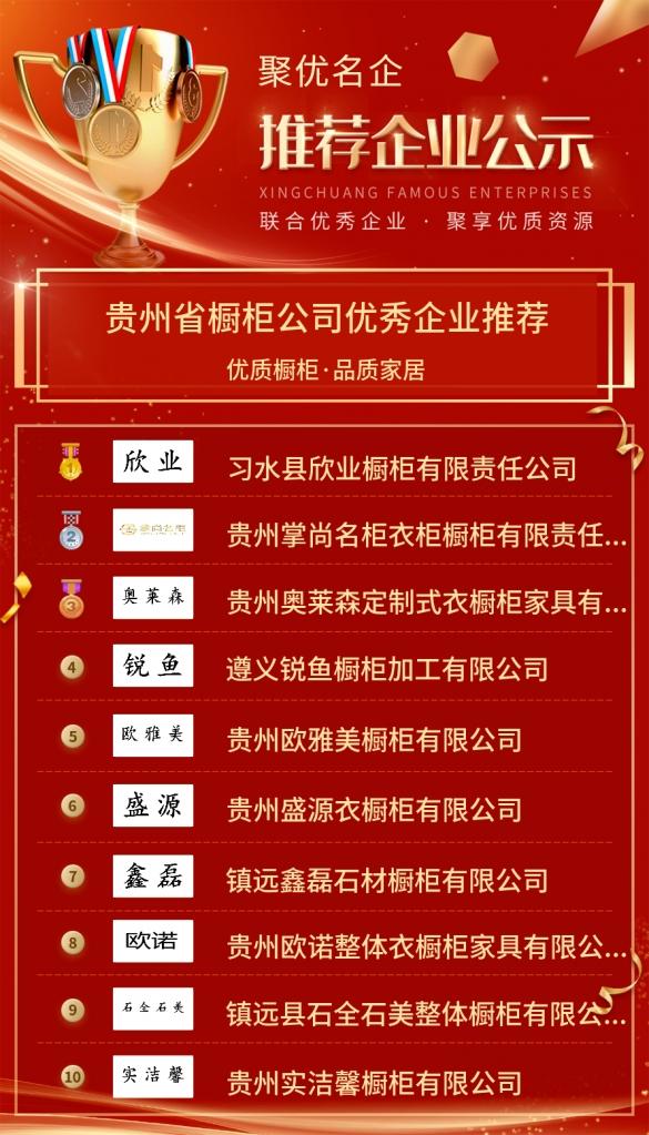 橱柜企业排名前十名,贵州大户型橱柜口碑推荐