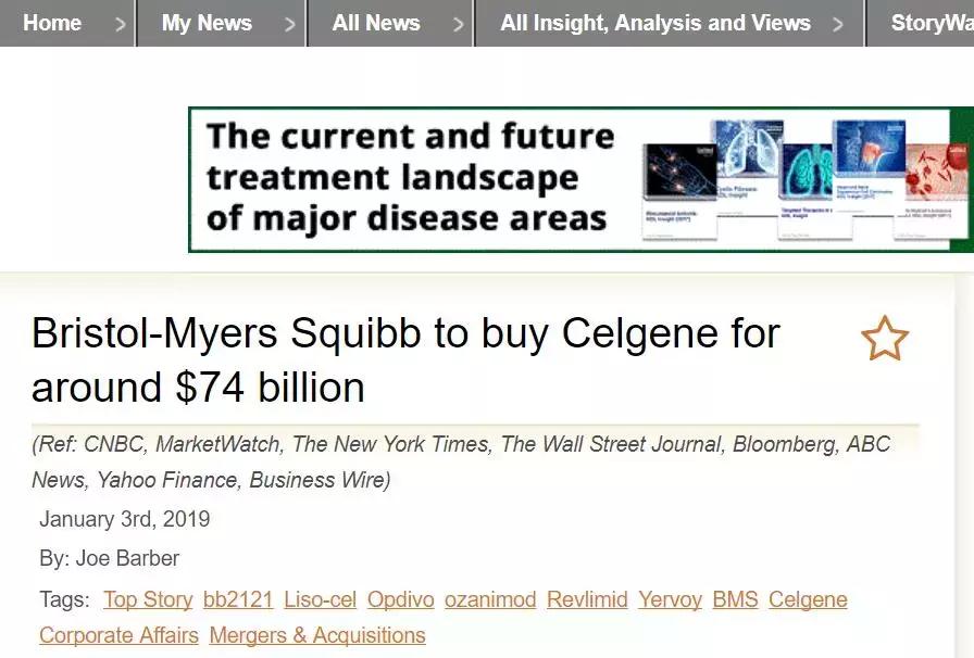 施贵宝收购新基！百济神州独家回应：PD-1决不放弃海外市场！