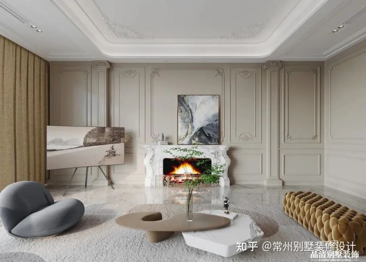 常州现代轻奢别墅装修效果图,南京美式别墅设计装修