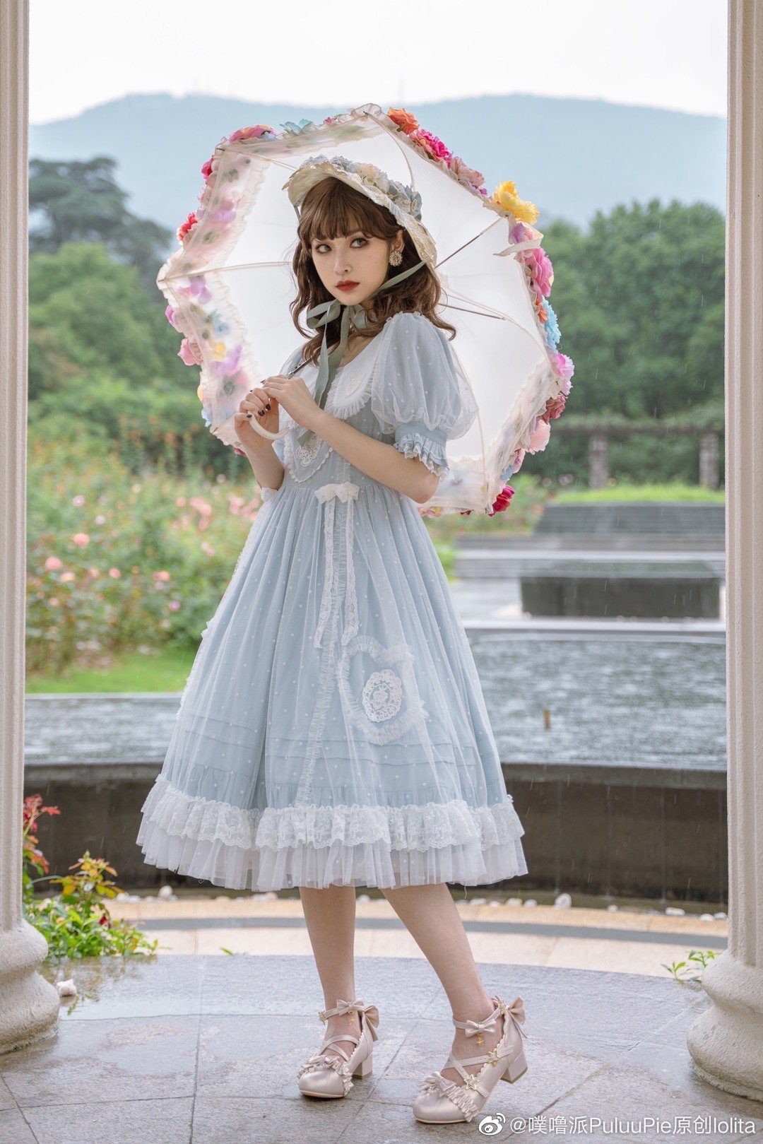 显瘦蓝色lolita夏季,好看显白凉快的lolita