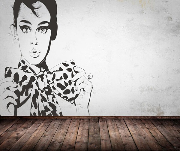 创意墙绘壁画,墙贴画欧美艺术