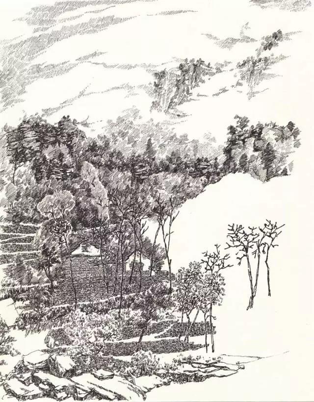 速写风景画入门教程,风景速写无调子图文