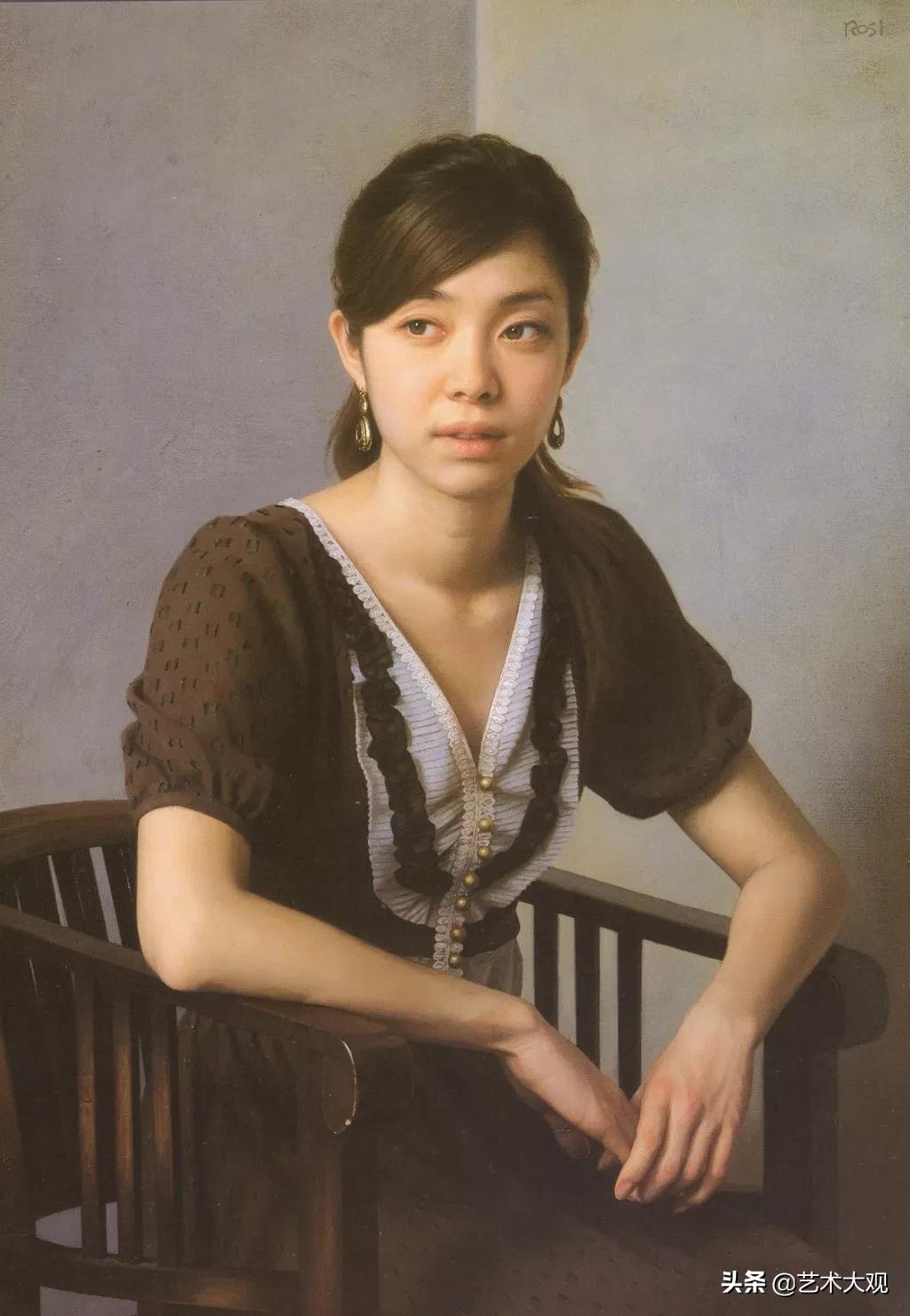 日本当代油画著名画家,日本写实大师作品