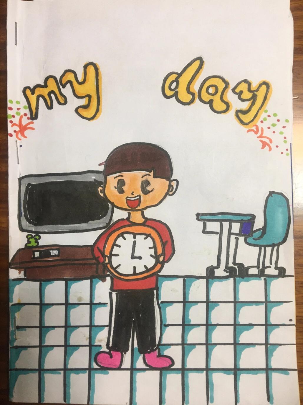 myday我的一天英语手抄报,英语手抄报myday我的一天