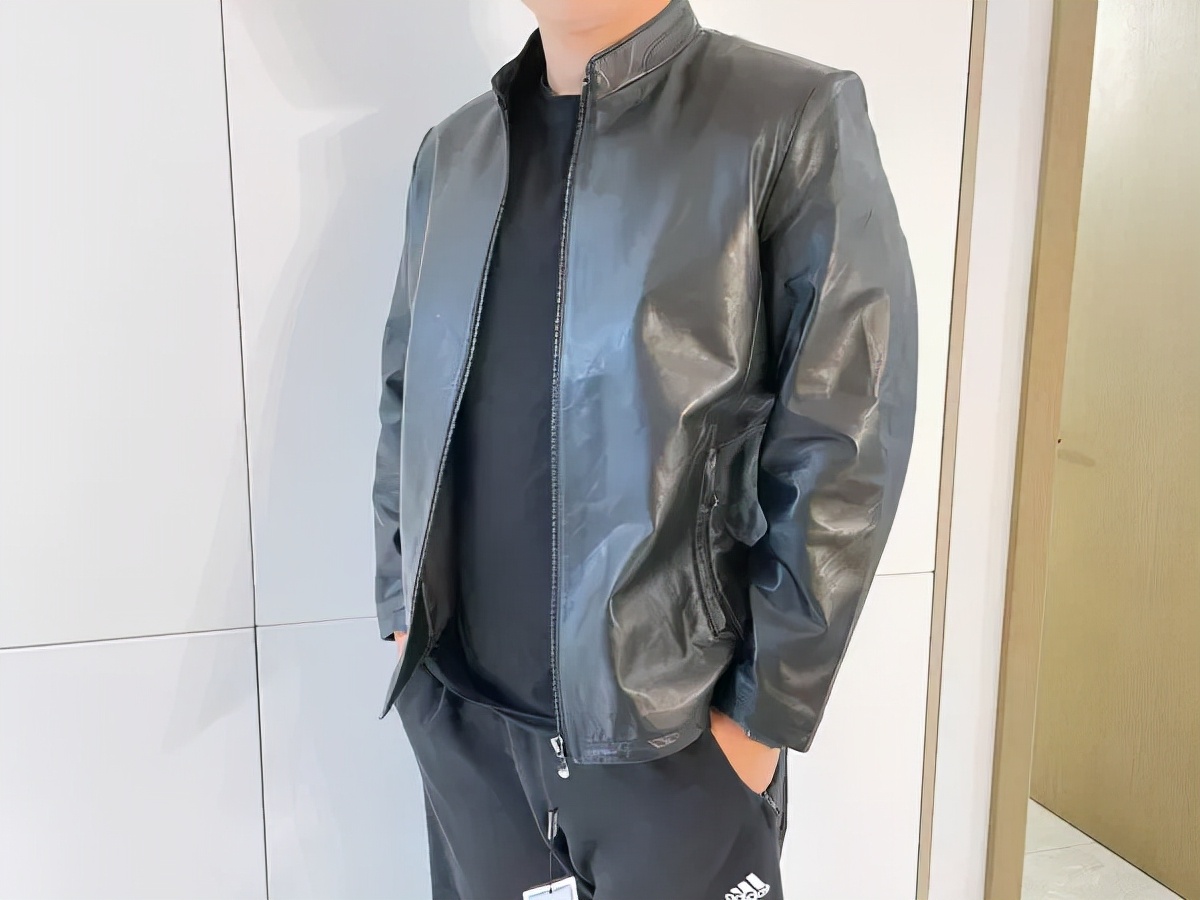 100%山羊皮头层真皮皮衣女款,比菲力男士真皮皮衣旗舰店