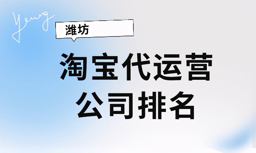 潍坊淘宝代运营公司排名,郑州潍坊淘宝代运营公司十大排名