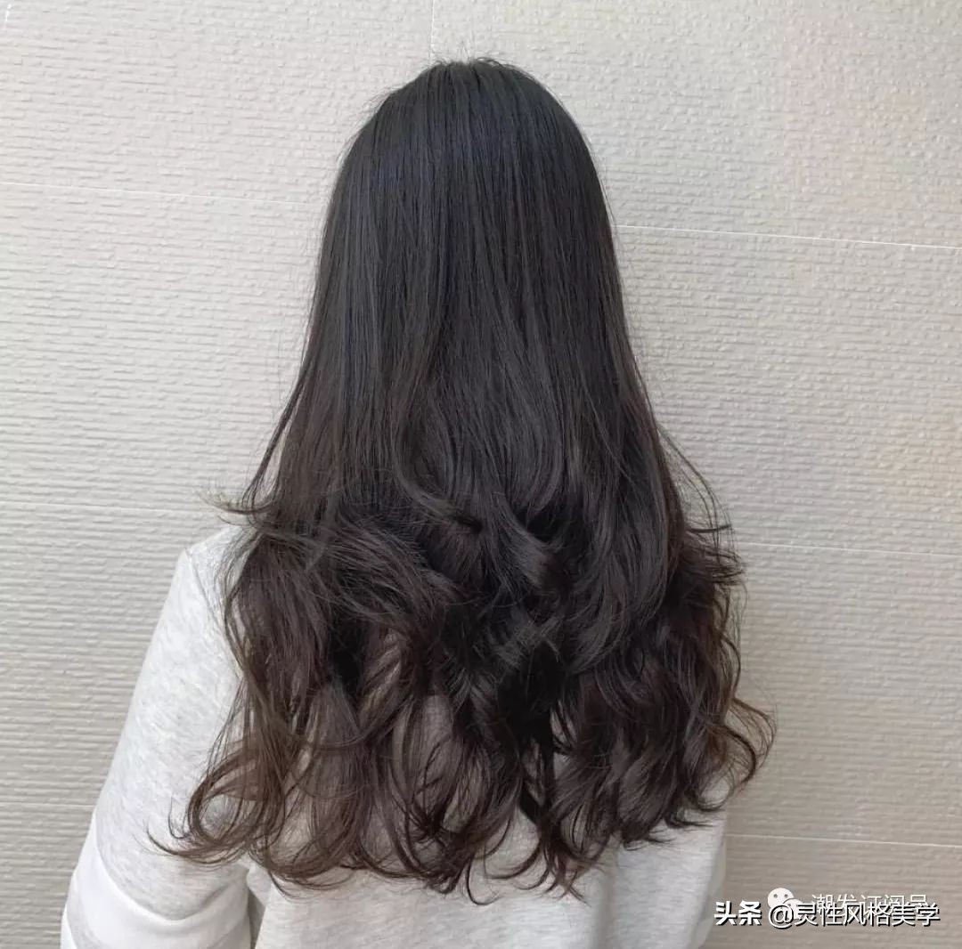 中长发发型微微卷半头烫大波浪,半头卷大波浪烫发排列教程