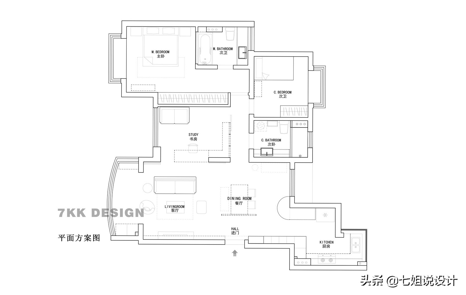 新梅共和城100m²工业风：大胆裸装，冷暖碰撞，演绎粗犷文艺之家
