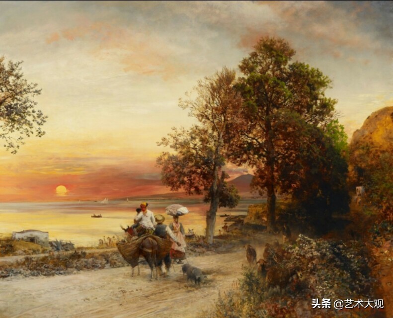 欧洲古典风景油画作品欣赏,德国古典画家风景油画作品