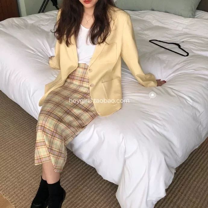 2020冬流行穿搭女西装连衣裙,春季通勤风穿搭连衣裙