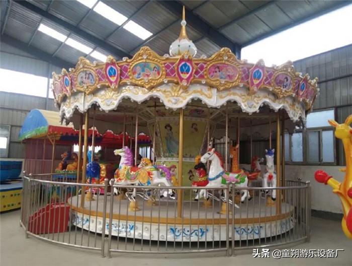 38座双层转马是不是大型游乐设备,儿童转马游乐设备价格