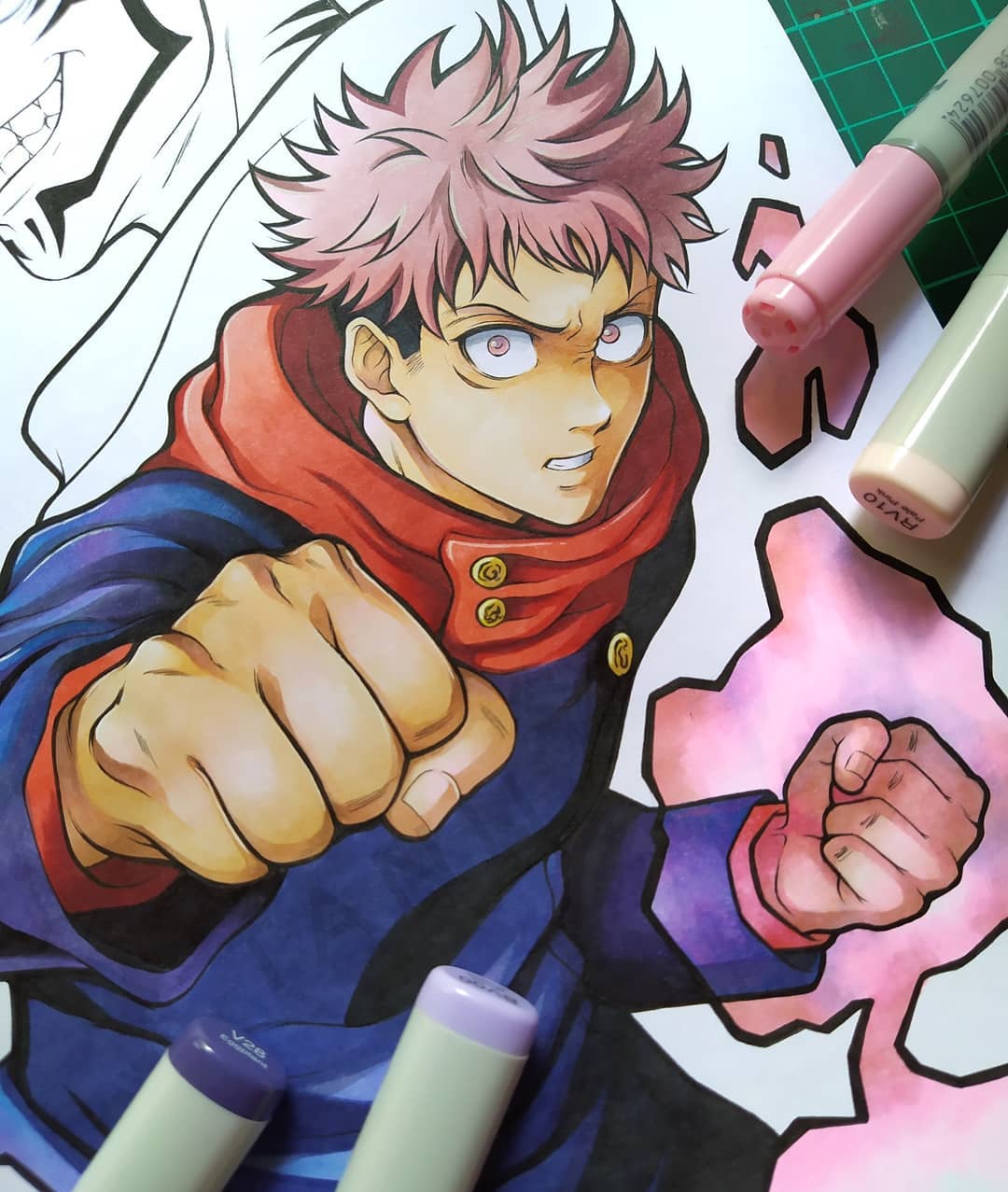 动漫60色马克笔画可爱动漫人物,touchmark马克笔手绘动漫