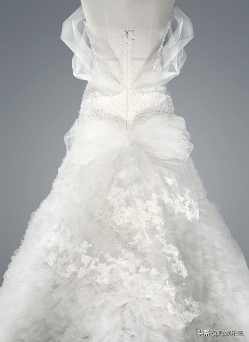 谢娜婚纱礼服,谢娜蓝色婚纱