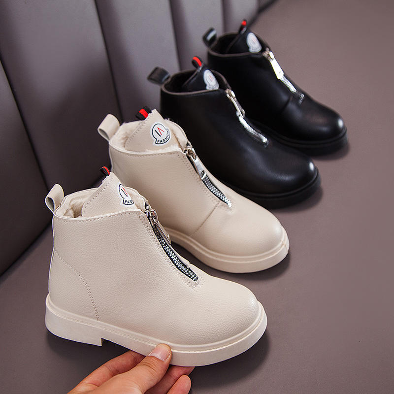 男童冬季马丁靴新款2022爆款,童鞋1-3岁冬季马丁靴白色