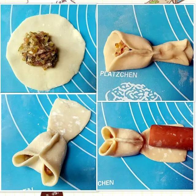 韭菜鸡蛋饺子花样包法图片,饺子多种花样包法图解
