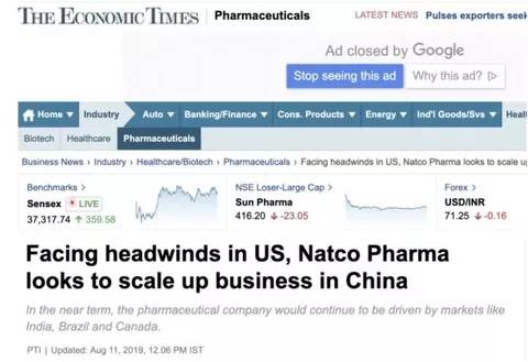 不到一个月三家印度药企宣布进入中国市场