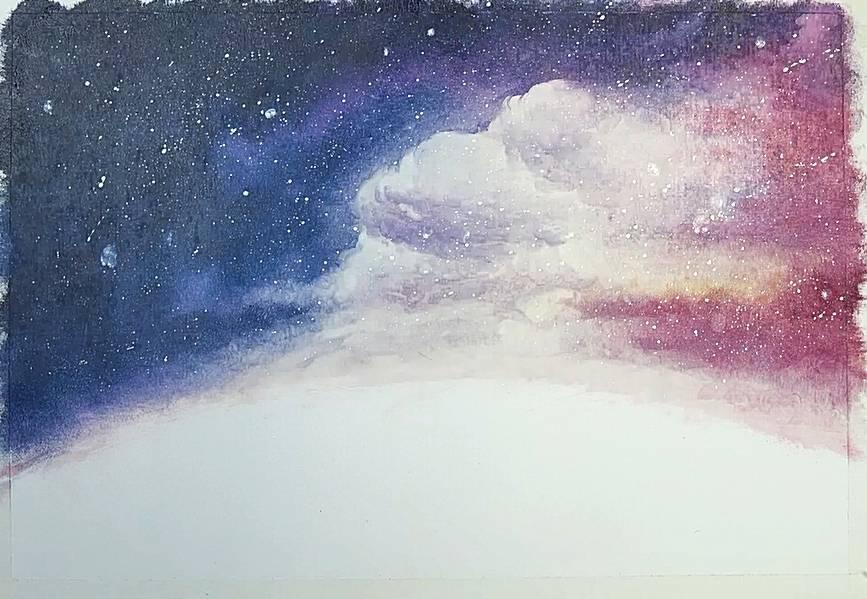 画星空画简单的教程,画画教程7-12岁星空画