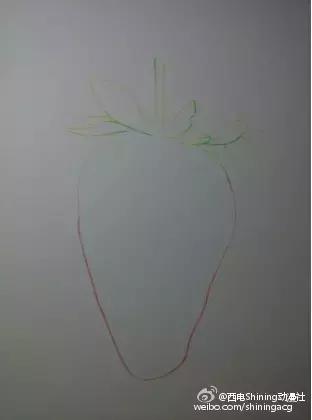 彩铅写实教学草莓,草莓蛋糕用彩铅怎么画