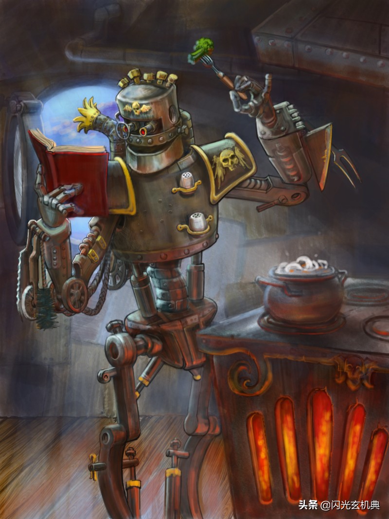 蒸汽朋克风格插画图片,幻想题材插画
