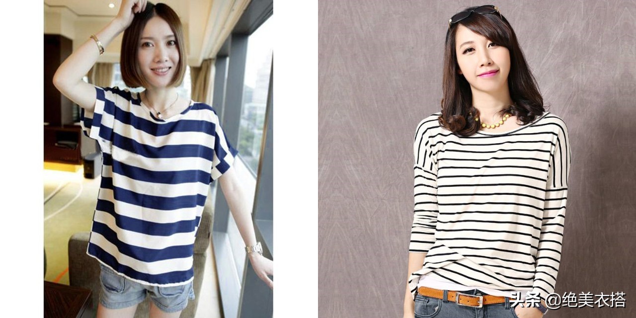 女性如何将条纹衫穿出时髦感,显瘦简约经典条纹衫的万能搭配法