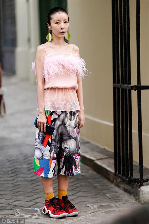 明星时尚穿搭老爹鞋女秋冬,明星同款老爹鞋穿搭