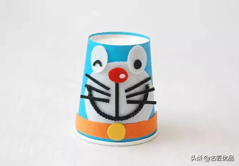 用两个纸杯手工制作纸杯娃娃,用纸杯做的纸杯手工