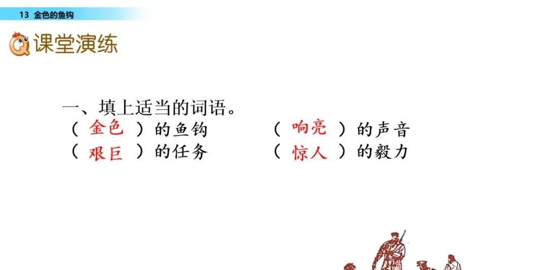 语文第15课金色的鱼钩知识点,六年级下册部编版第13课金色鱼钩