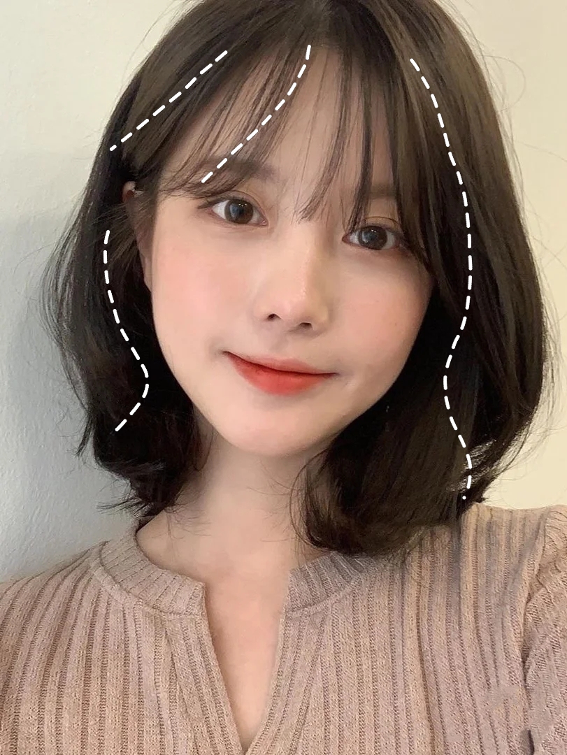 脸显大的女生发型,脸大女生日常发型